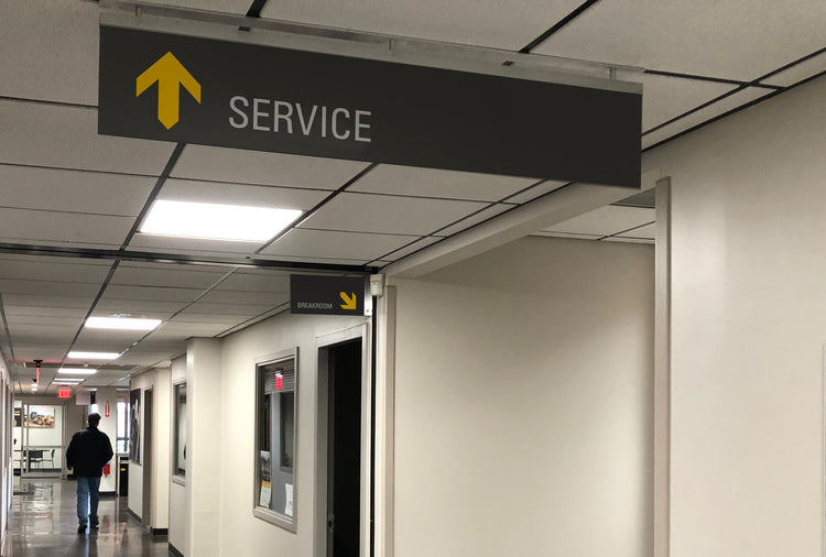 Ceiling Hung Directional Signs