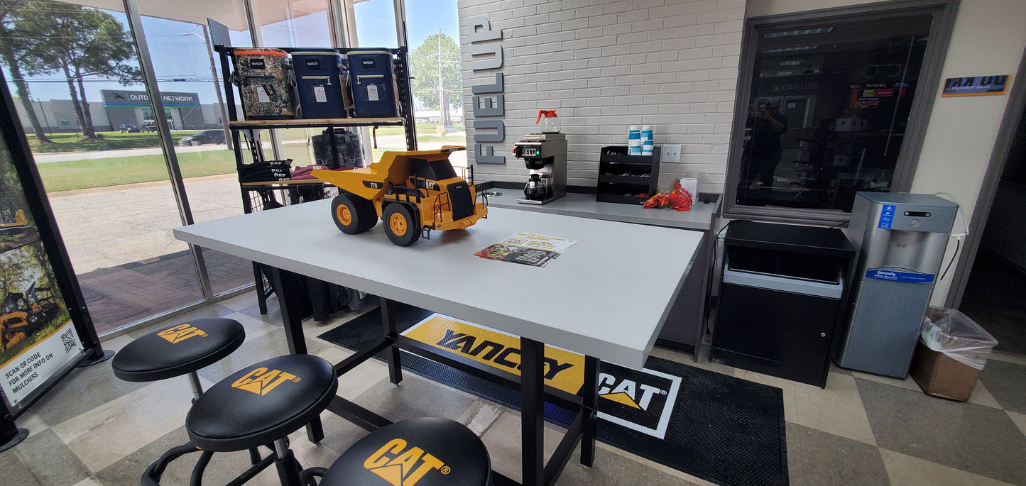 Fuel Up Dimensional Lettering: CAT Branded