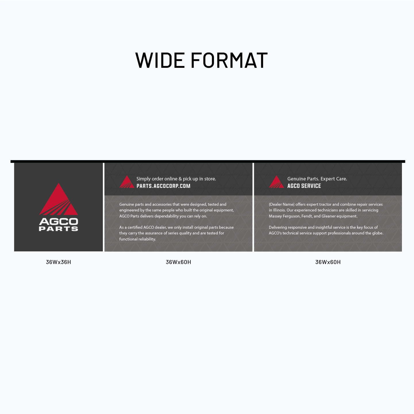 Parts Policy Panels (Triptych): AGCO Branded