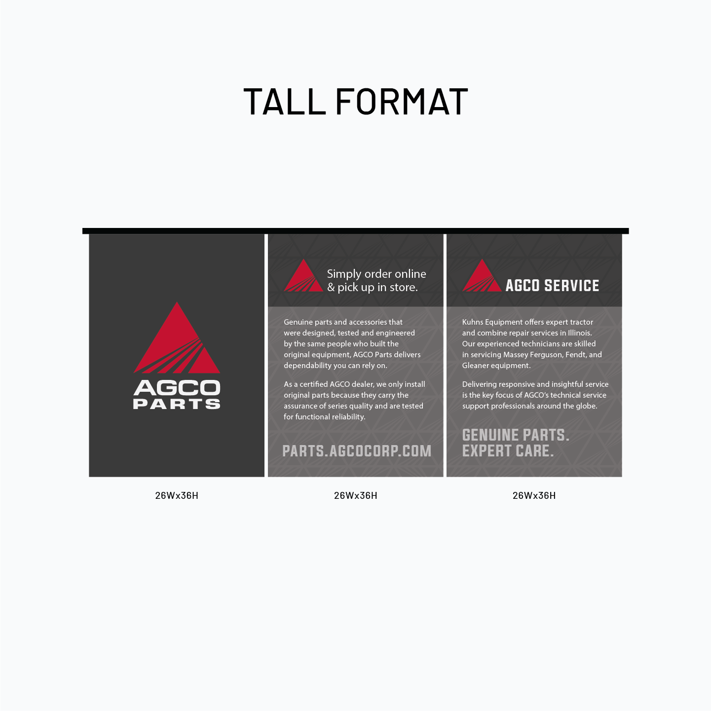Parts Policy Panels (Triptych): AGCO Branded