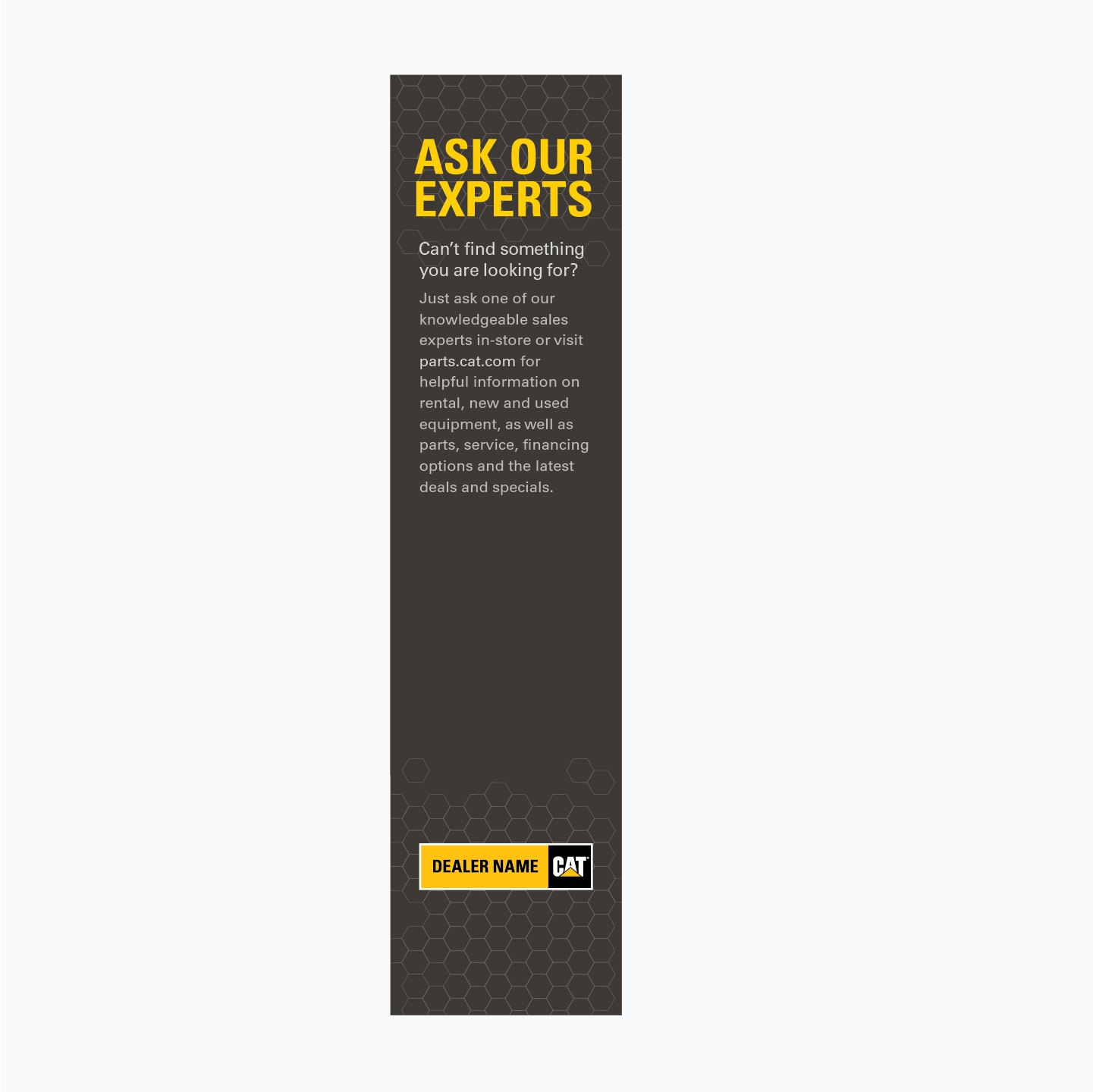 CAT Retail Freestanding Fixture Signage