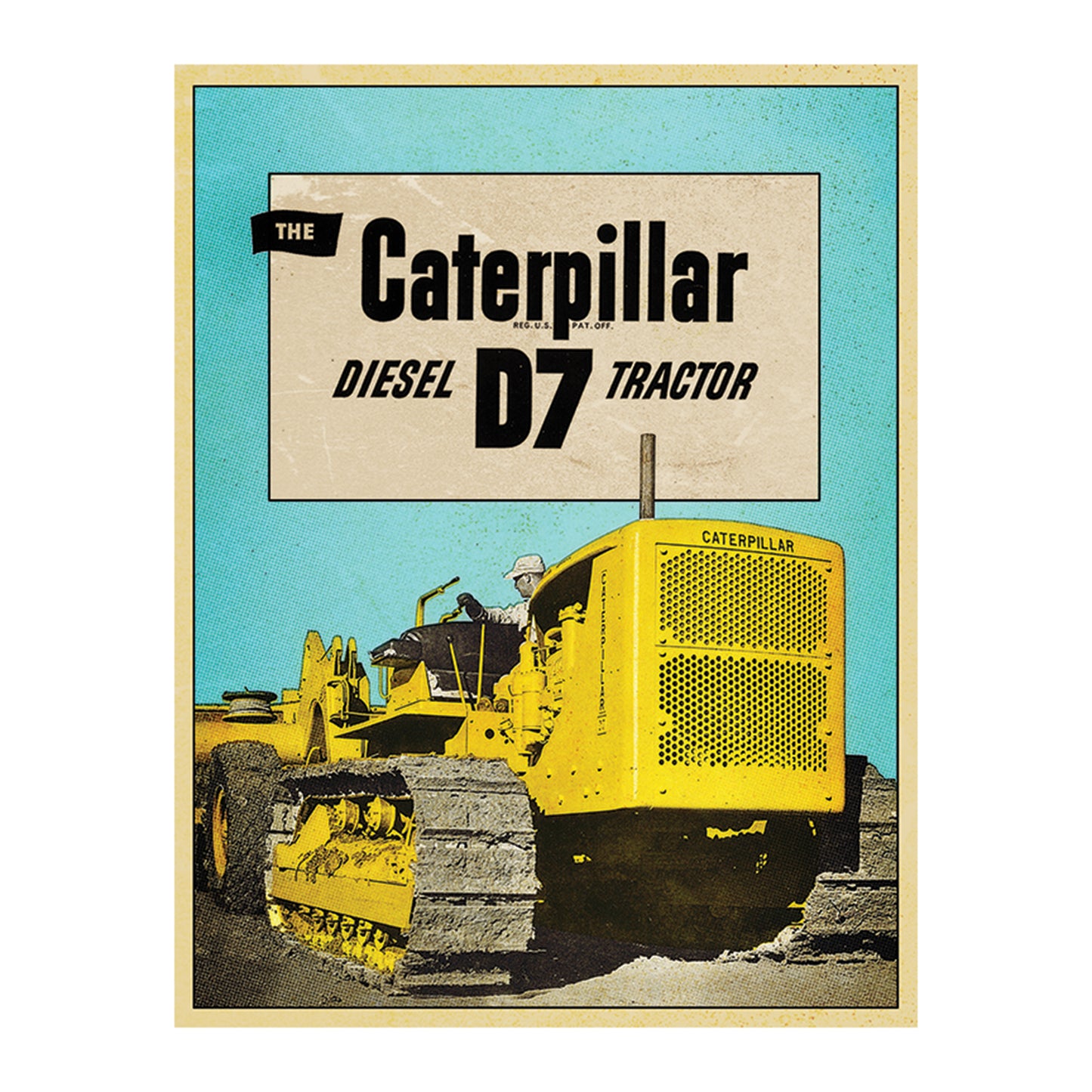 Caterpillar Diesel D7 Metal Sign