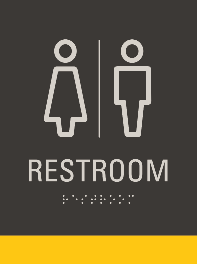 Raised Restroom Placards - ADA Compliant