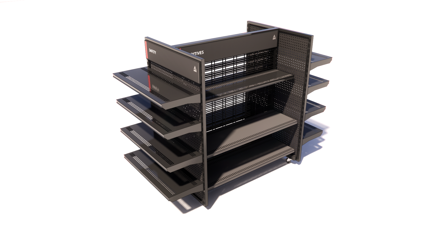48" Premium Lozier Island Merchandiser with Endcaps