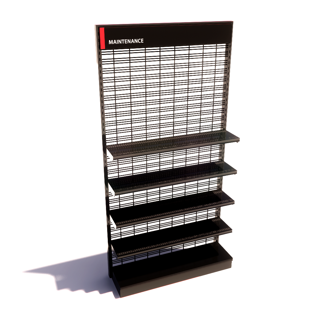 84' Premium Lozier Wall Merchandiser: 36"w x 84"h
