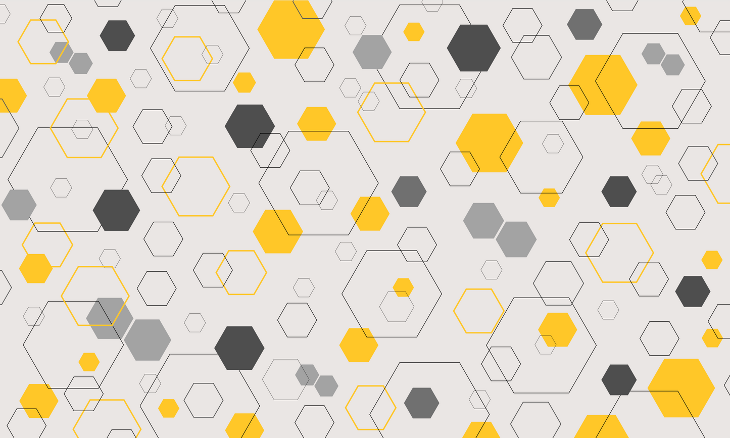 Floating Hexagons Mural