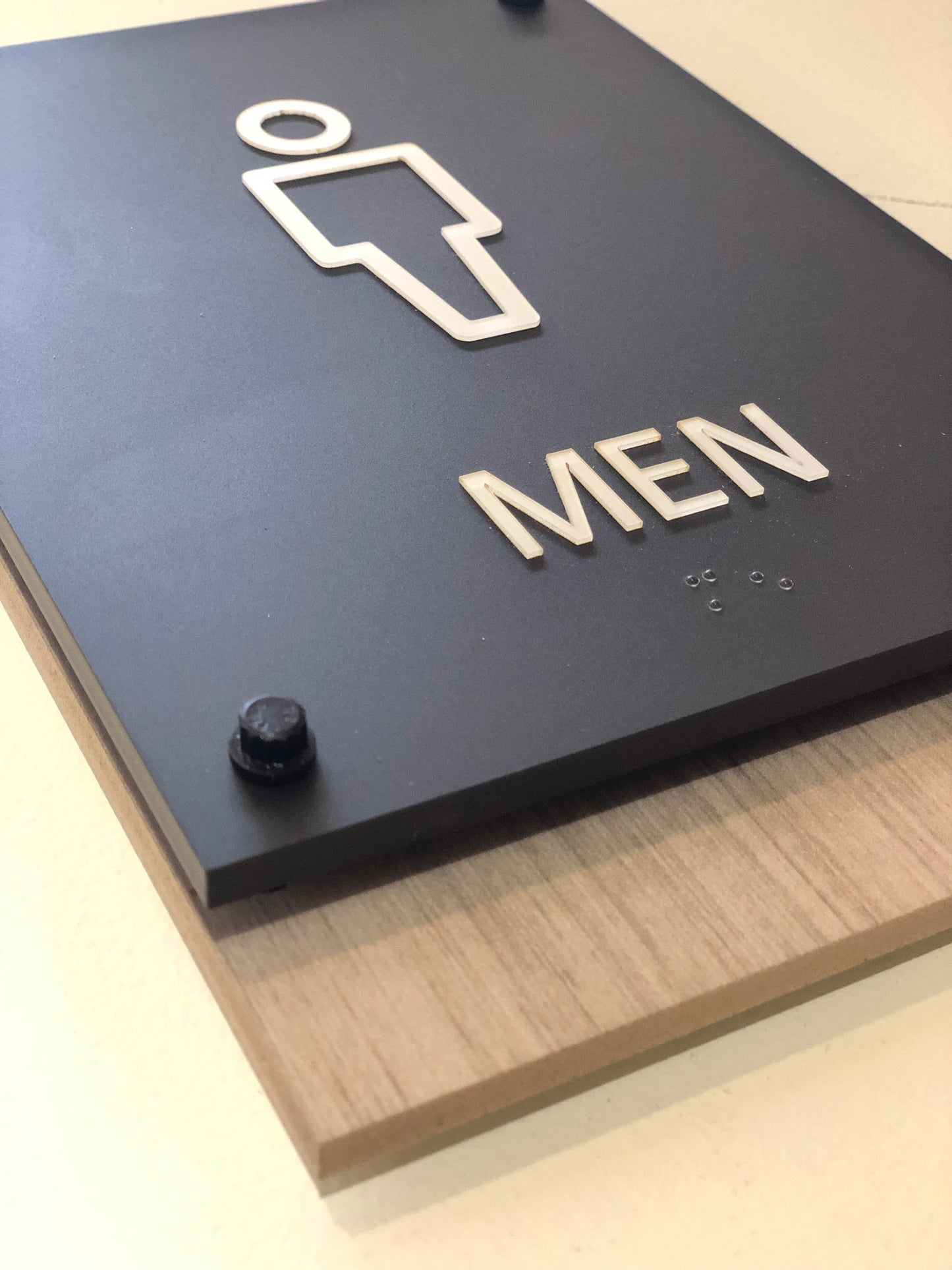 Raised Restroom Placards - ADA Compliant