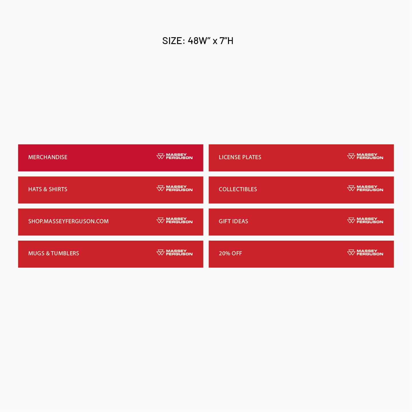 Massey Ferguson Promotional Fixture Signage