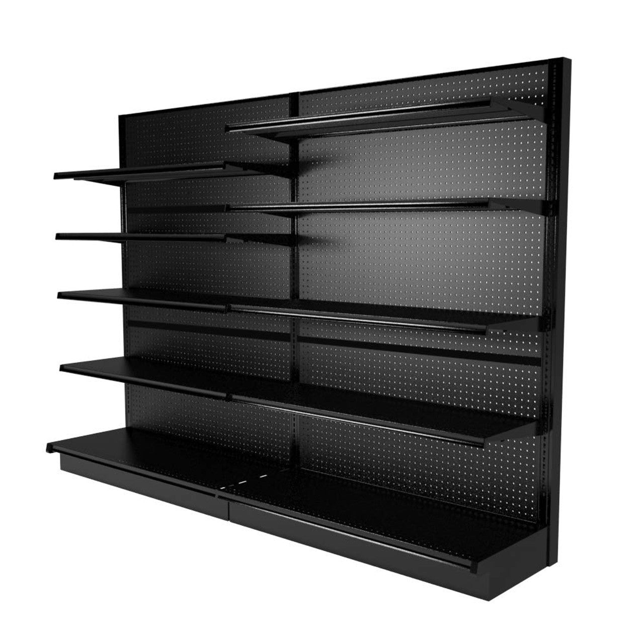 This fixture is a Lozier Showroom shelving unit designed for a Caterpillar or AGCO or Fendt or Massey dealership.