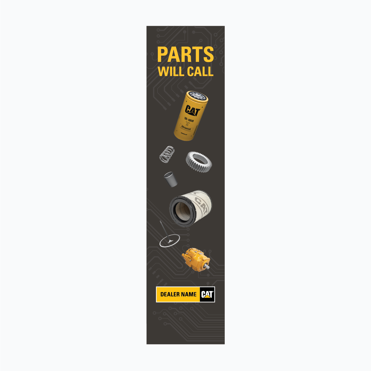 CAT Retail Freestanding Fixture Signage