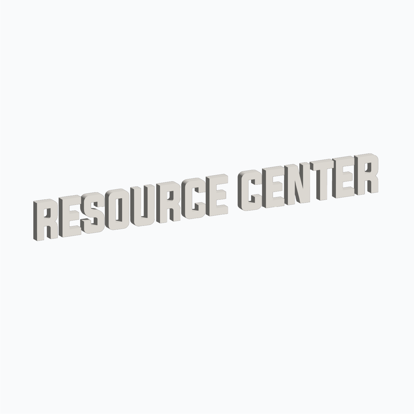 Resource Center Dimensional Lettering