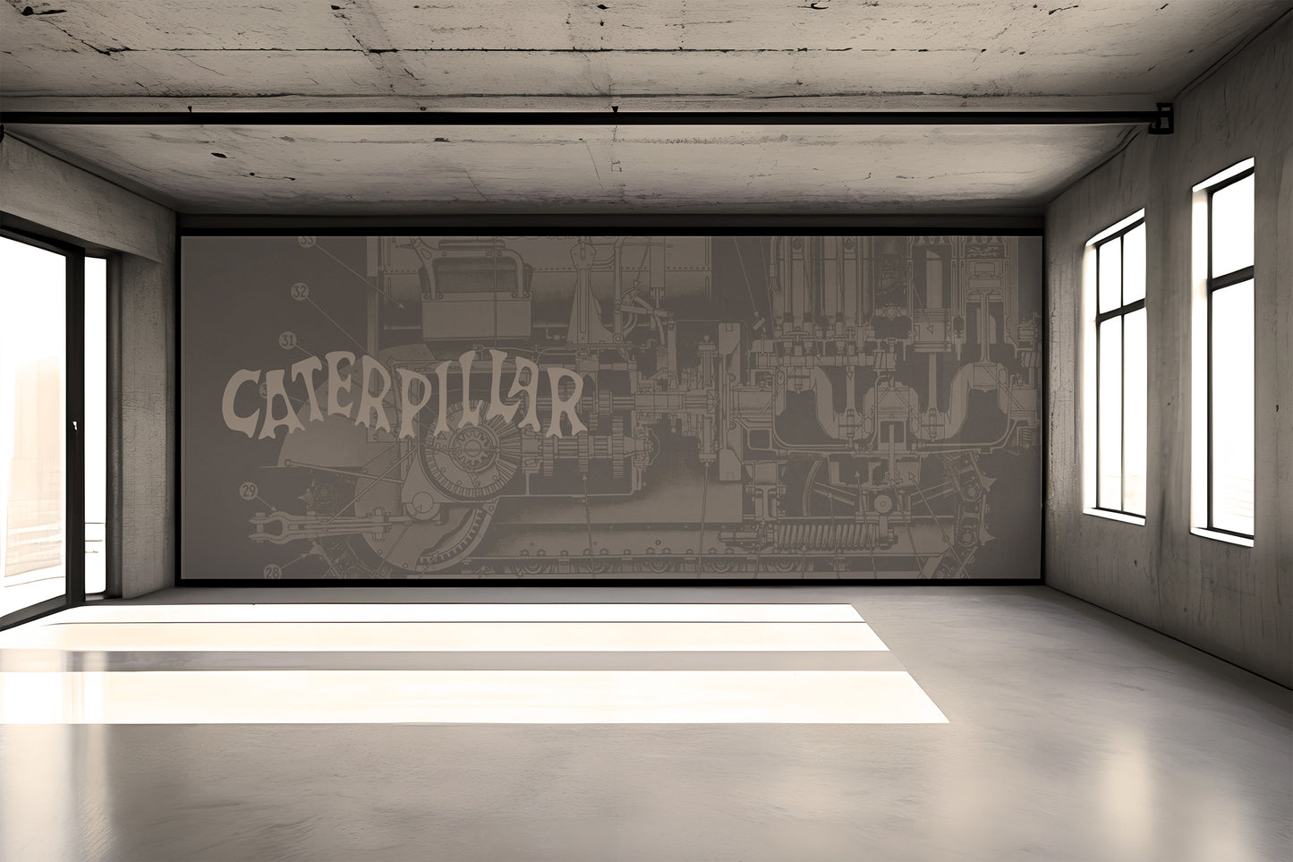 Caterpillar Drivetrain & Crawler Logo Wall