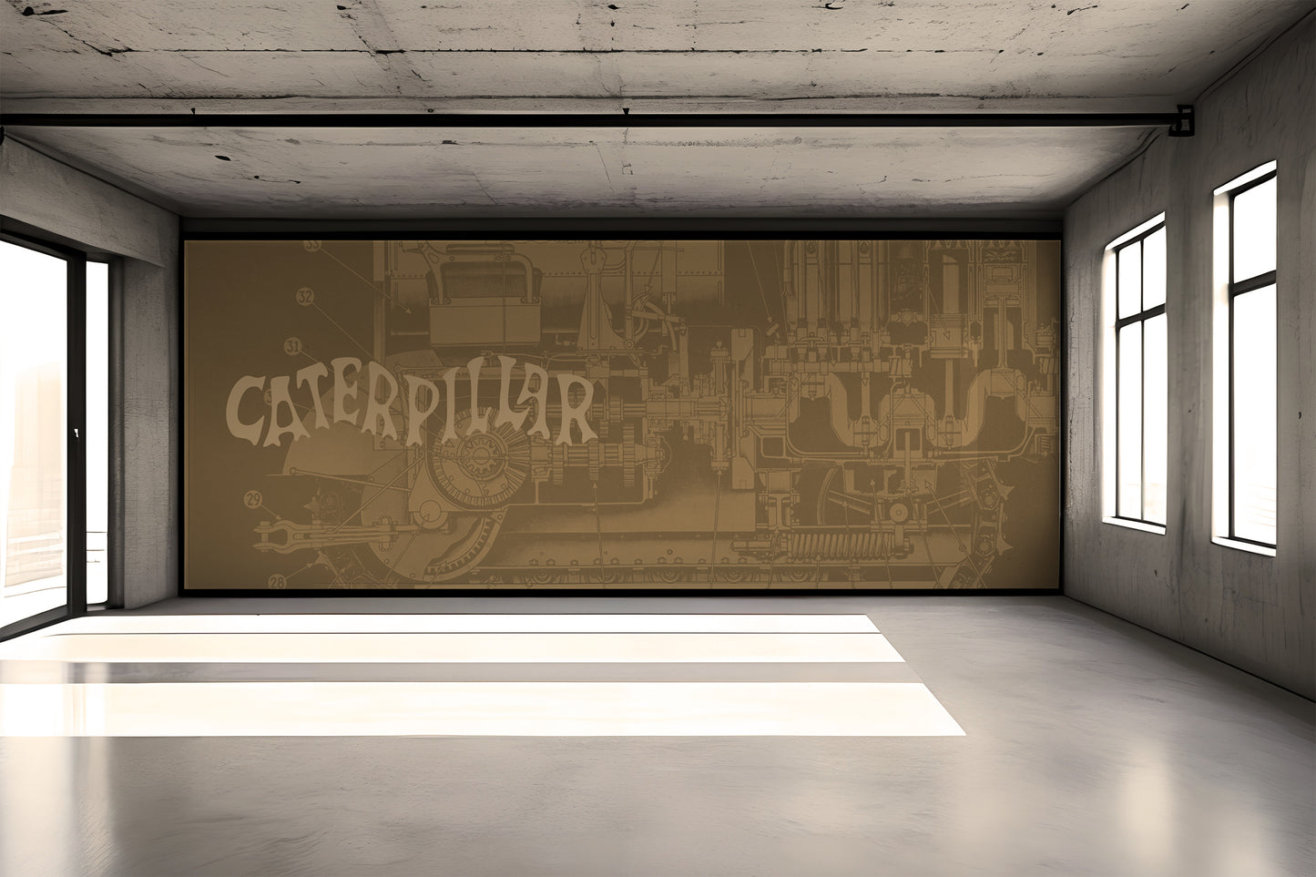 Caterpillar Drivetrain & Crawler Logo Wall