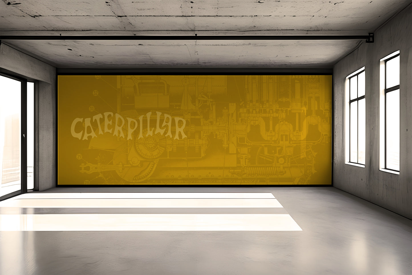 Caterpillar Drivetrain & Crawler Logo Wall