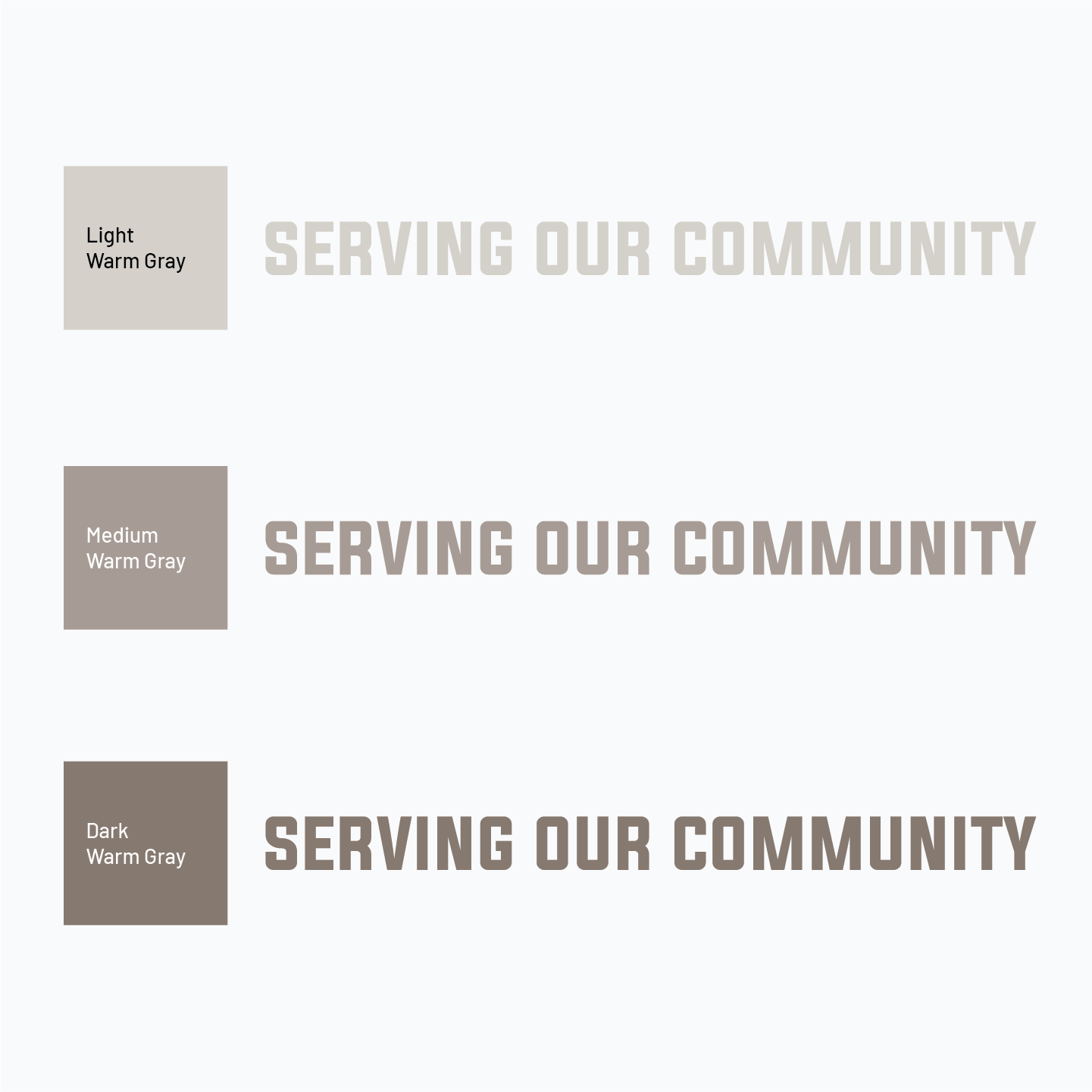 Serving Our Community Dimensional Lettering