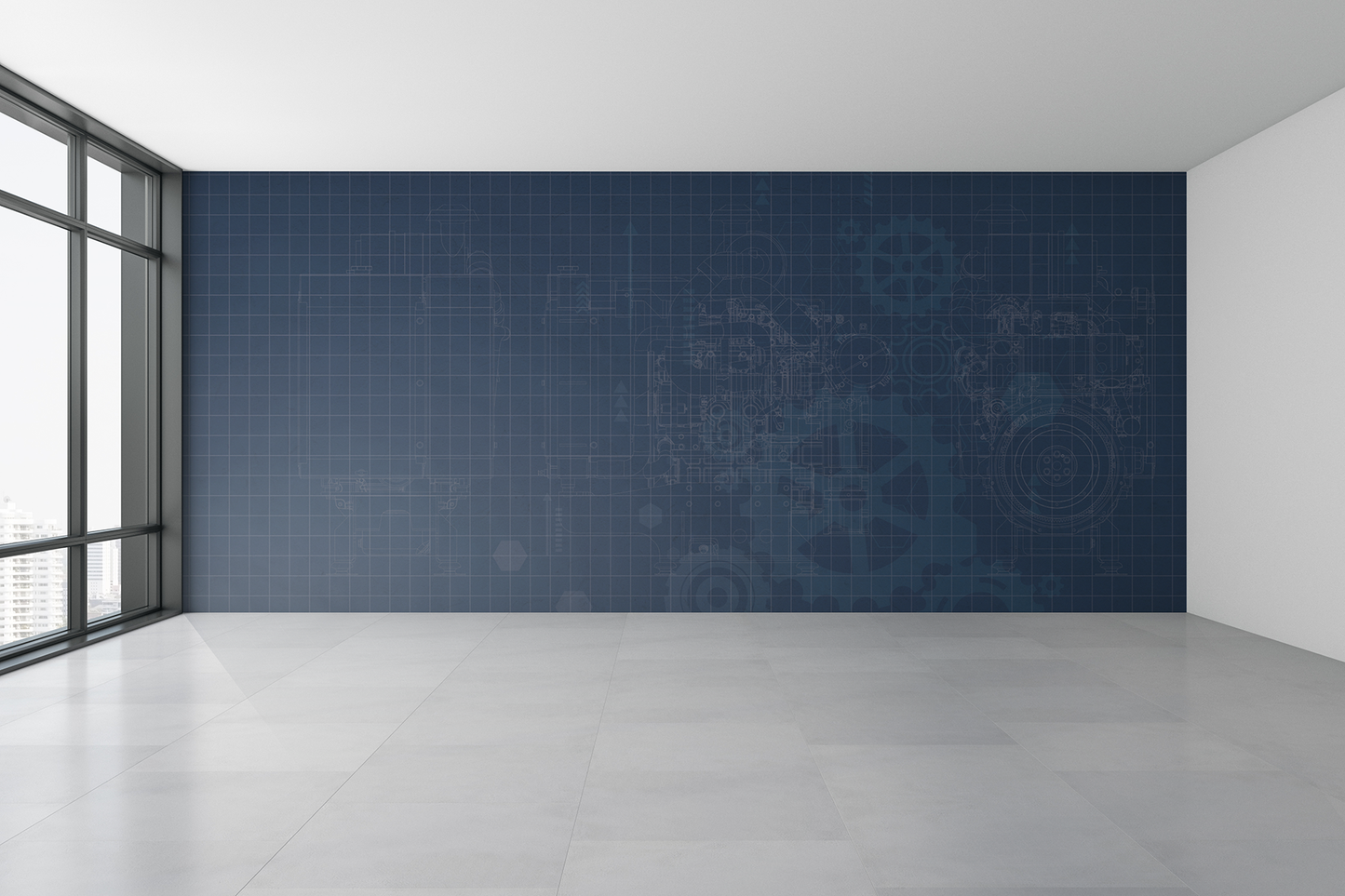 Engine, Gears and Grid Mural II
