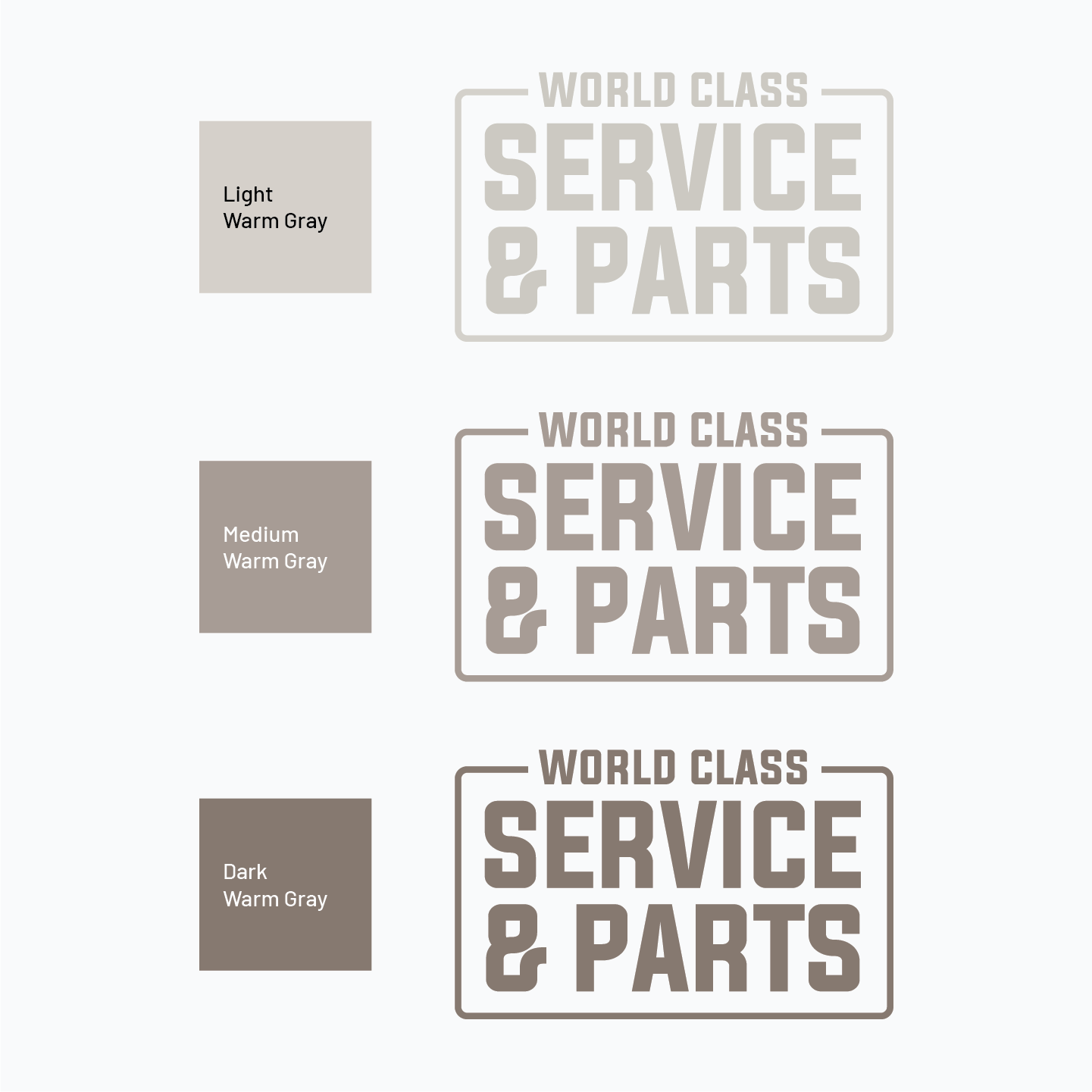 World Class Service & Parts Dimensional Lettering
