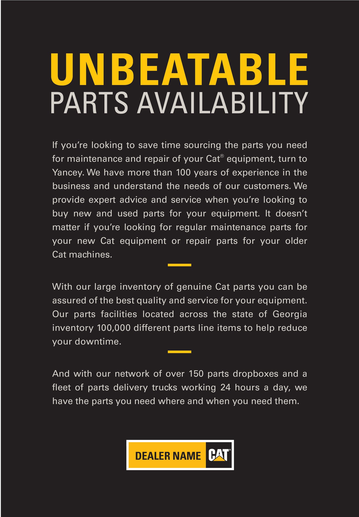 CAT Dealer Policy Panels