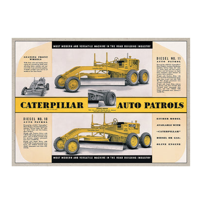 Caterpillar Auto Patrols Metal Sign