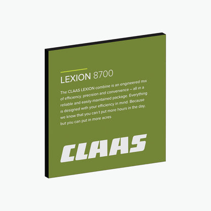 Silicon Edge Graphic (SEG) product panel for CLAAS 'LEXION 8700' 