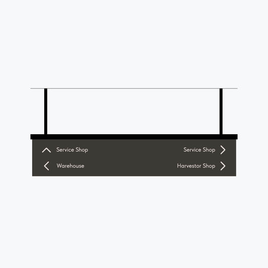AGCO Destination Directional Multi Call-Out Ceiling Mounted Blades