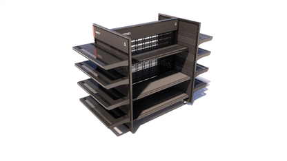 48"  Premium Lozier Island Merchandiser with Endcaps