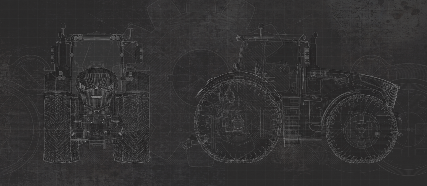 AGCO Fendt 1050 Vario Technical Drawing Mural