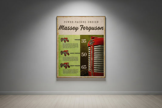 MF Power Packed Design Metal Sign