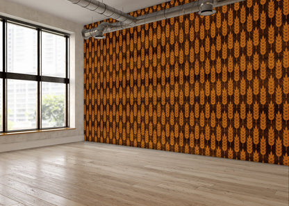 Wheat on Wood Mural II