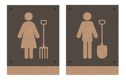 Farmer Restroom Placards